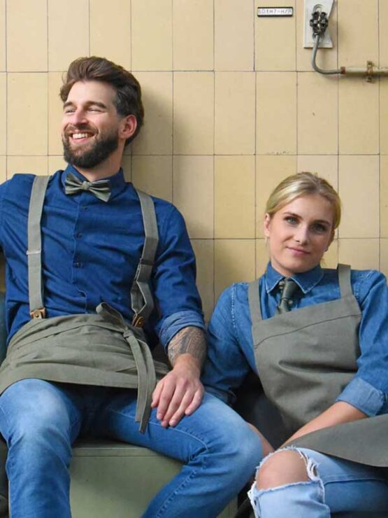 Luxe Work Bretels Groen Denim - Afbeelding 5