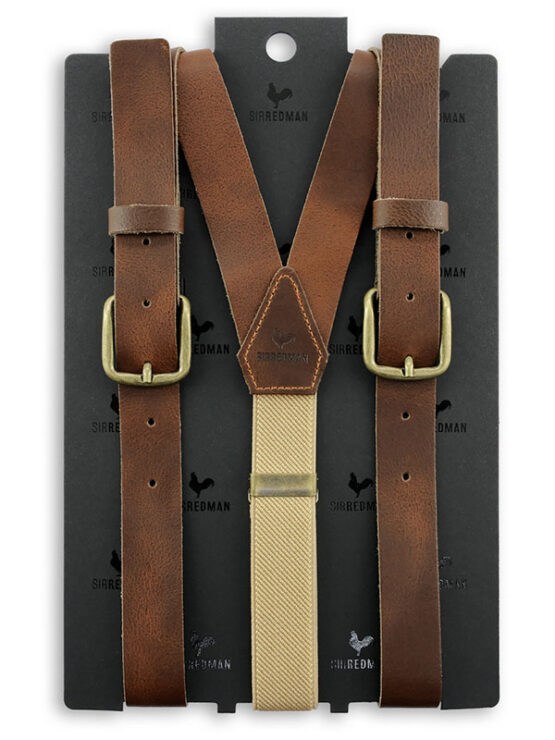 Luxe Work Bretels Bruin Leder - Afbeelding 2