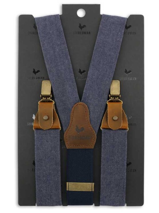 Luxe Work Bretels Blauw Denim - Afbeelding 2