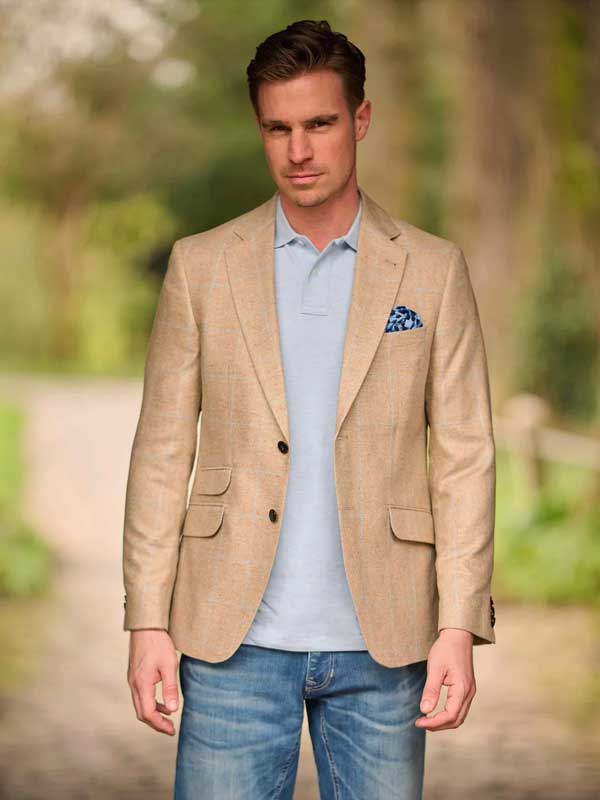 Zijden_Zomer_Jasje_London_In_Beige_Check Zijden_Zomer_Jasje_London_In_Beige_Check