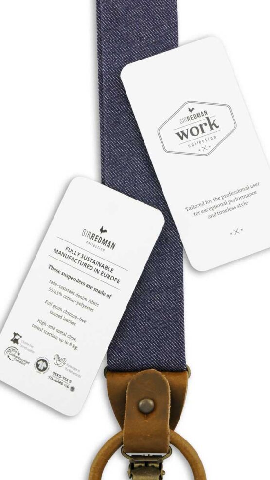 Luxe Work Bretels Blauw Denim - Afbeelding 3
