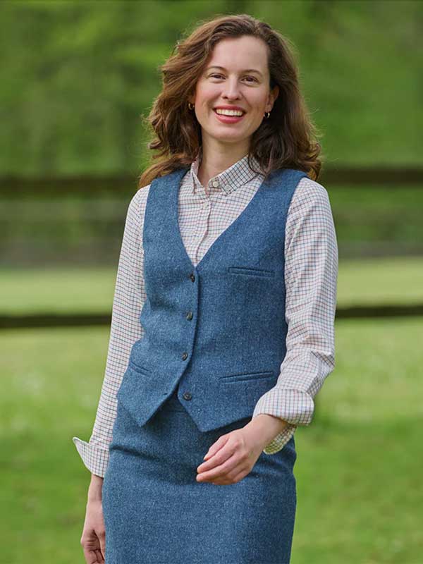 Harris_Tweed_Dames_Vestje_Lea_In_Blue_Shadow