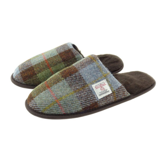 Harris Tweed Slippers Macleod Tartan