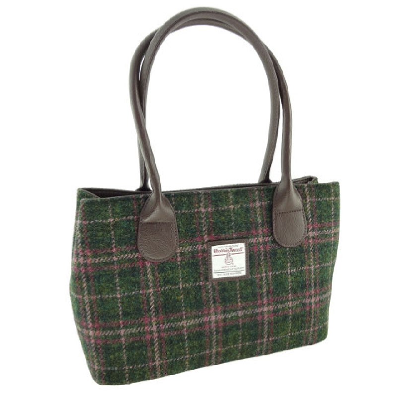 Harris_Tweed__Cassley__Classic_Handbag_in_Dark_Green_and_Plum_Check