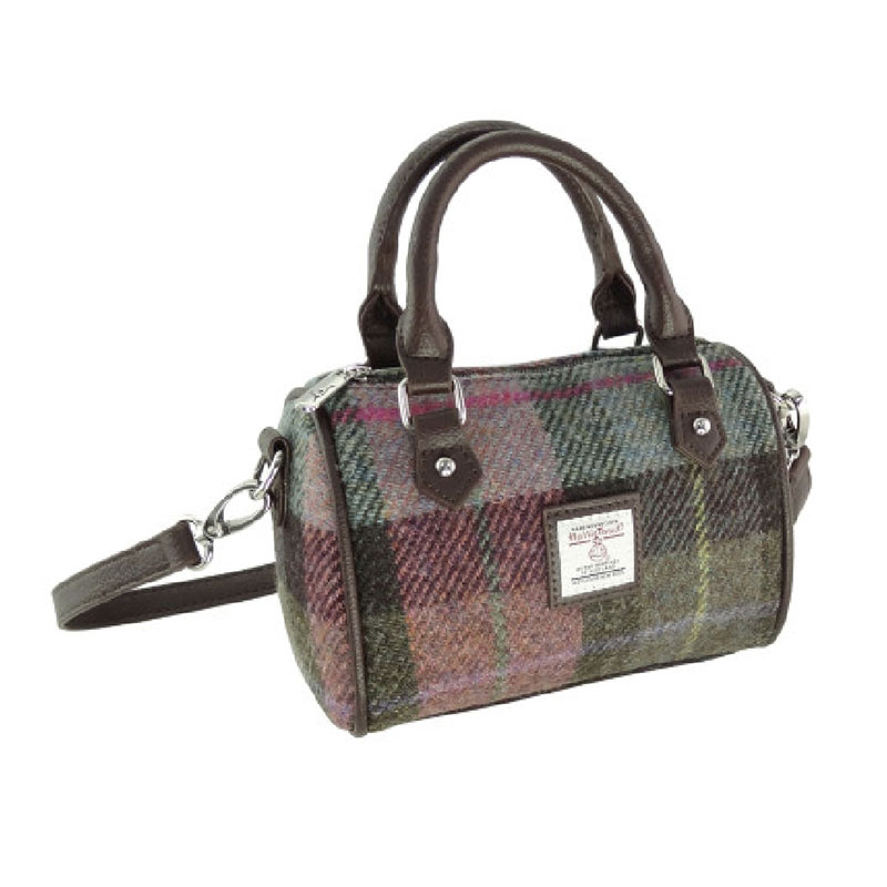 Harris_Tweed__Kilbride__Mini_Bowling_Bag_in_Muted_Green___Purple_Tartan