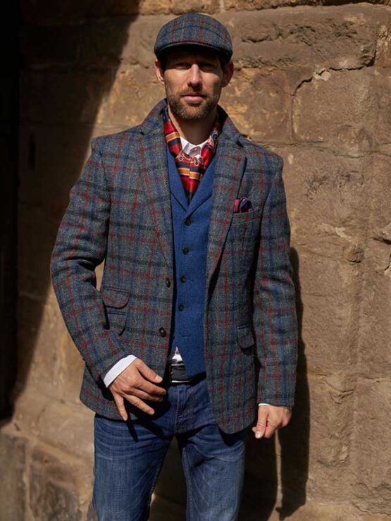 Harris Tweed Jacket Grijs Overruit 619