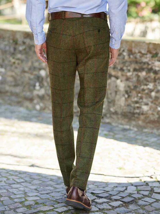Harris Tweed Pantalon Green Overcheck 633 - Afbeelding 2