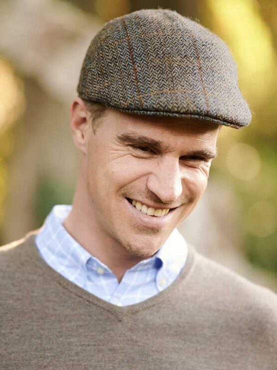 Harris Tweed Pet 631 Groen/bruin met overruit
