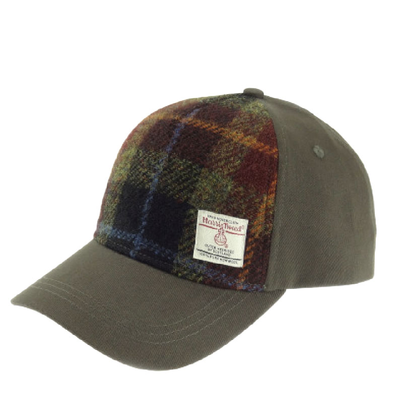 Baseball_Cap_with_Harris_Tweed_in_Rust_Check