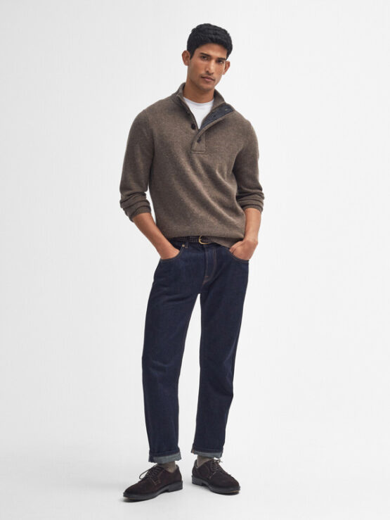 Barbour Essential Patch Half Zip Knitted Jumper