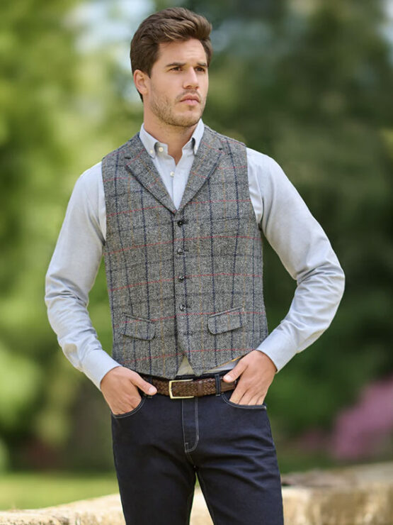 Harris Tweed Vestje met revers 687