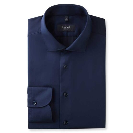 OLYMP SIGNATURE, tailored fit, Donker Blauw