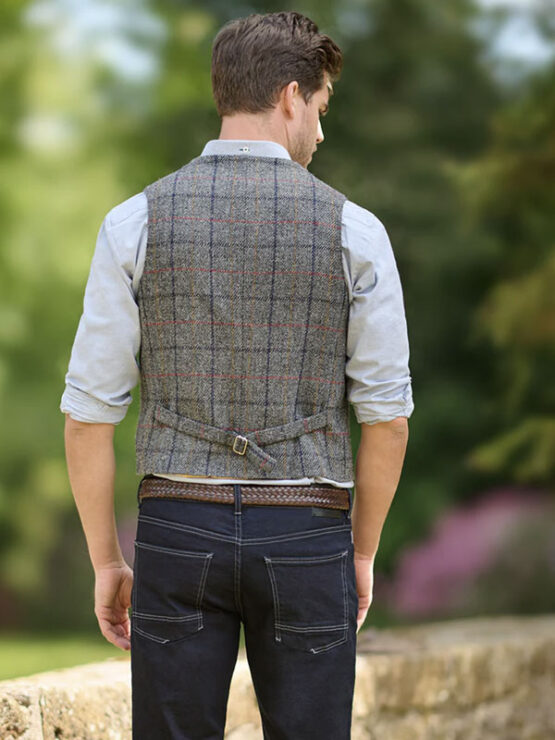 Harris Tweed Vestje met revers 687 - Afbeelding 2