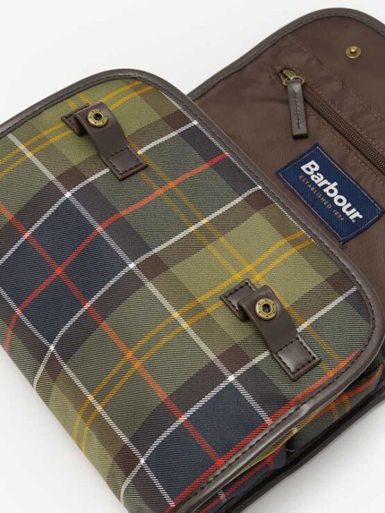 BARBOUR TARTAN HANGING WASHBAG - Afbeelding 4