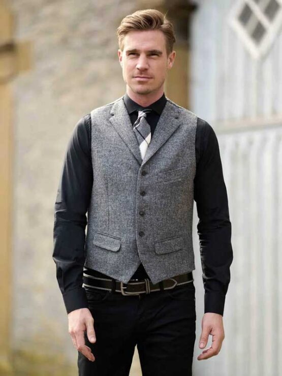 Harris Tweed Vestje met revers 603