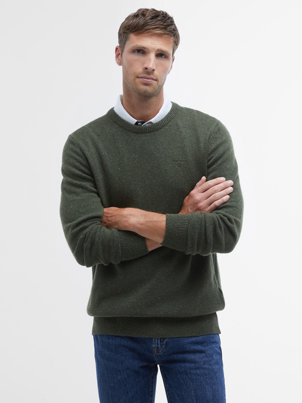 Barbour_Essential_Tisbury_Crew_Neck_Sweater_Knitwear_Forest