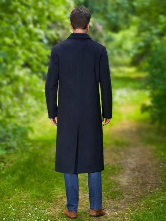 Blauwe Herenmantel "Delchester" - Afbeelding 4