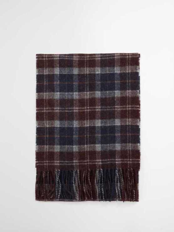 Barbour Scarf Tartan Lambswool Midnight Oak Tartan