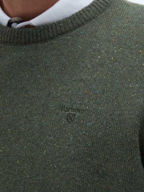 Barbour Essential Tisbury Crew Neck Sweater Knitwear Forest - Afbeelding 5