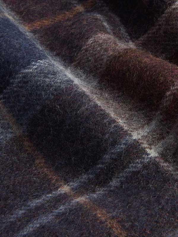 BARBOUR Brack Patchwork Tartan Scarf Midnight Oak Tartan - Afbeelding 5