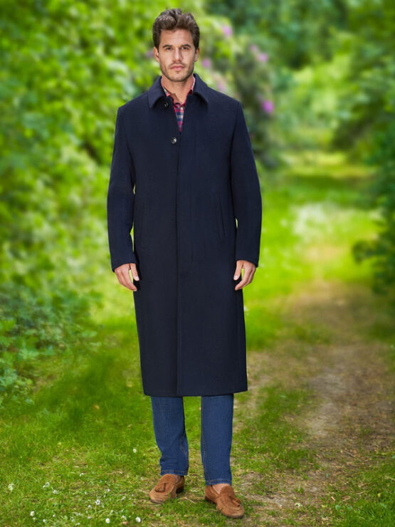 Blauwe Herenmantel "Delchester" - Afbeelding 5