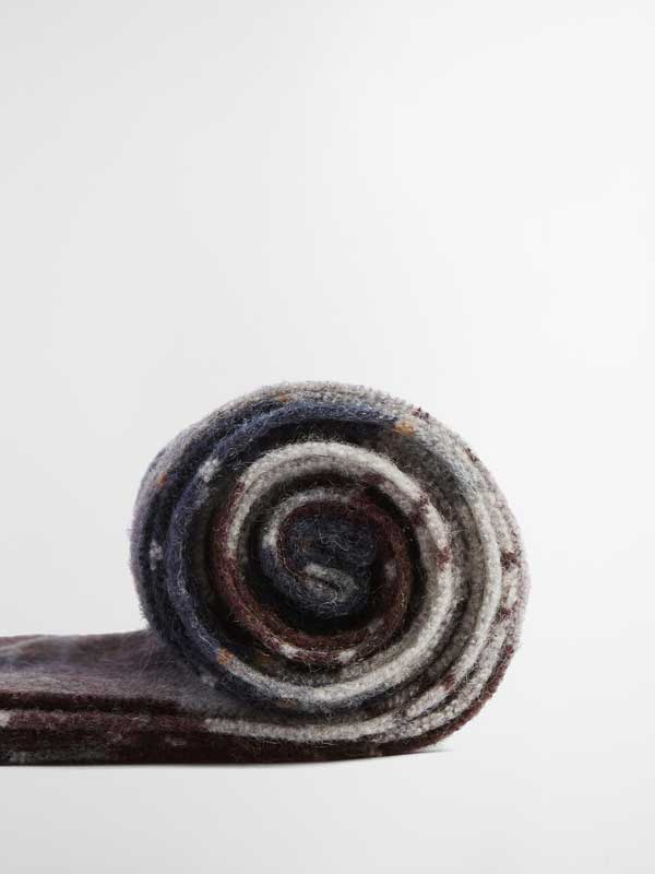 BARBOUR Brack Patchwork Tartan Scarf Midnight Oak Tartan - Afbeelding 3