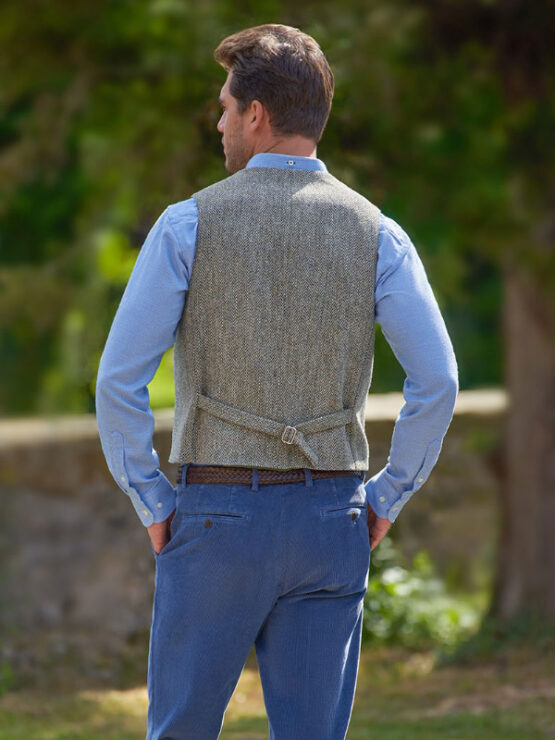 Harris Tweed Vestje met revers 634 - Afbeelding 2