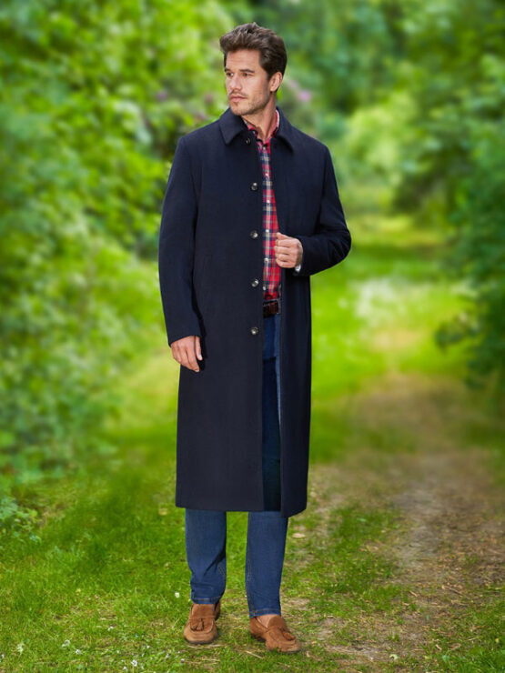 Blauwe Herenmantel "Delchester" - Afbeelding 2
