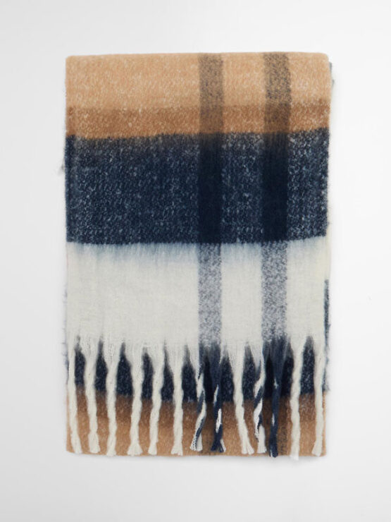 Barbour Tartan Boucle Scarf Hessian