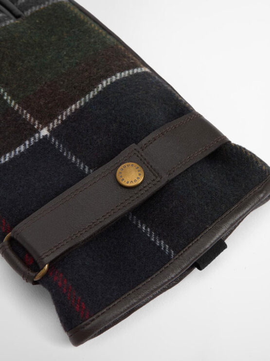 Barbour Newbrough Tartan Ladies Gloves Olive - Afbeelding 2