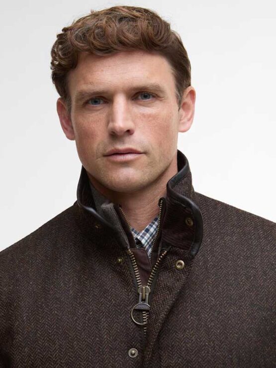 Barbour Hereford Tweed Wool Jacket Rustic Brown - Afbeelding 3