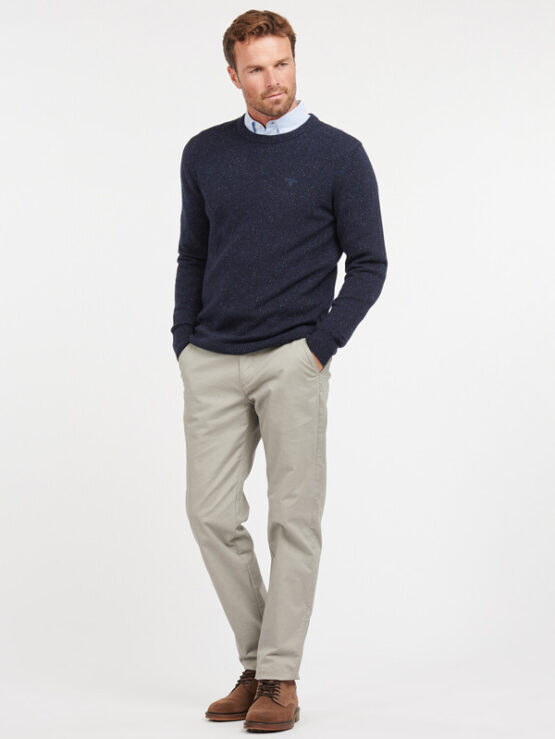 Barbour Essential Tisbury Crew Neck Sweater Knitwear Navy
