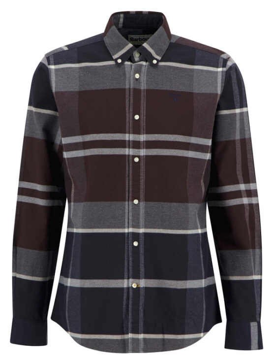 Barbour Iceloch Tailored Tartan Shirt Midnight Oak Tartan