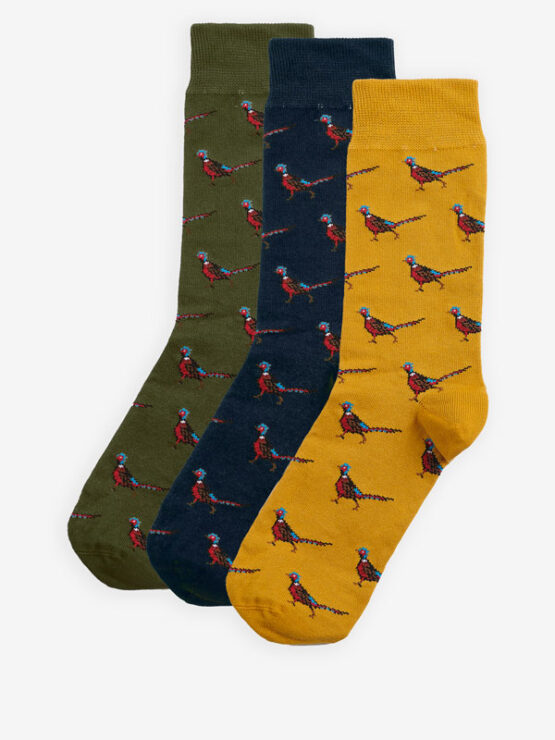 Barbour Pheasant Socks Gift Box Forest Mix