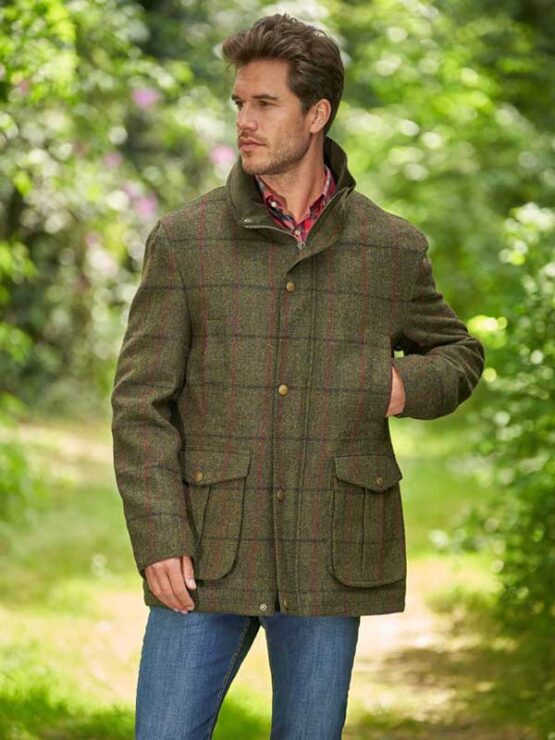 Wellington Fieldjacket in Harris Tweed Groen - Afbeelding 2