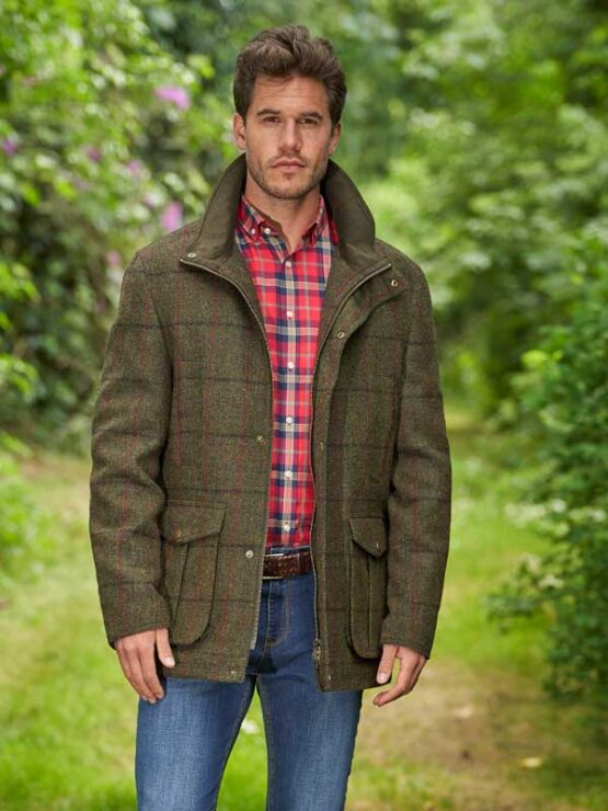 Wellington Fieldjacket in Harris Tweed Groen