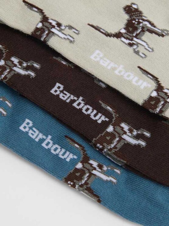 Barbour Pointer Dog Socks Gift Box Bluestone - Afbeelding 2