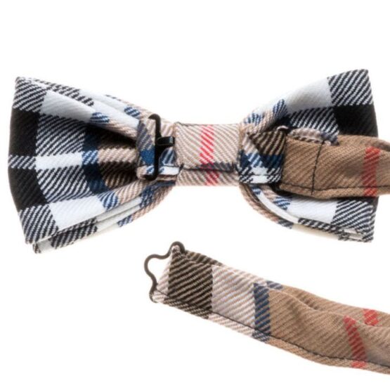 Lochcarron Tartan Strik Reiver Bow Tie Thomson Camel - Afbeelding 2