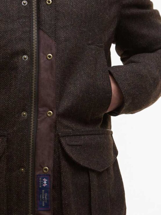Barbour Hereford Tweed Wool Jacket Rustic Brown - Afbeelding 4