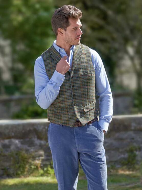 Harris Tweed Vestje met revers 636 - Afbeelding 3