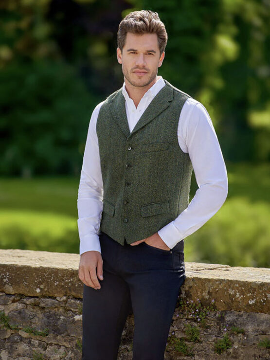 Harris Tweed Vestje met revers 632