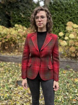 Harris Tweed Jacket Claire Red Check