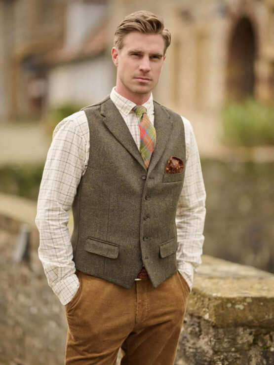 Harris Tweed Vestje met revers 692