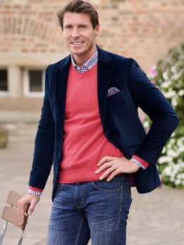 Velours Colbert Wellington navy