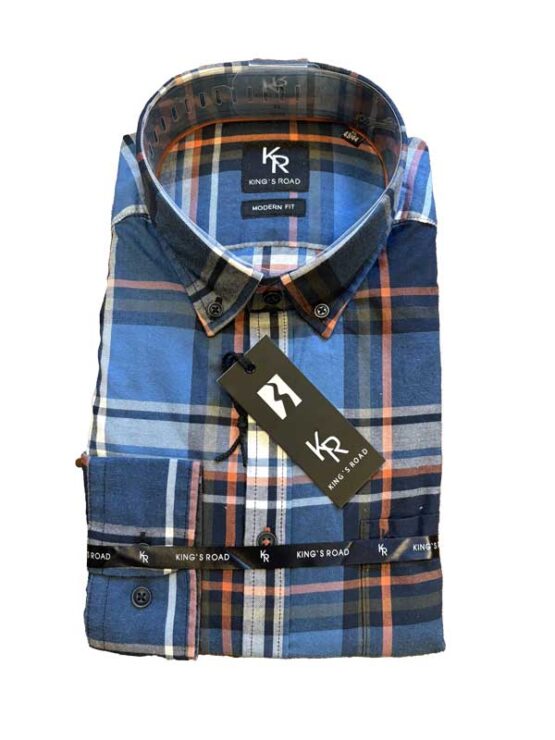 Shirt King's Road, Blauw Gestreept