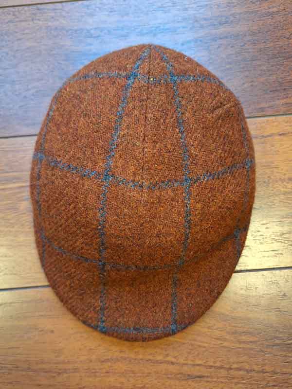 Harris_Tweed_Flat_Cap_Henry_In_Rust_Overcheck Harris_Tweed_Flat_Cap_Henry_In_Rust_Overcheck