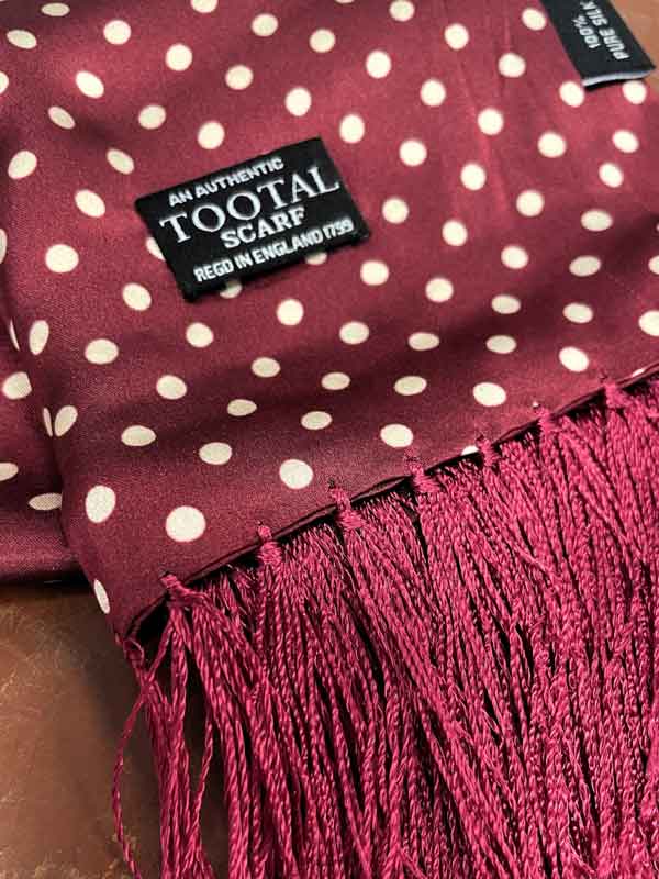 Shawl__Tootal_Scarves_Polka_Dot_Print_Vintage_Wine Shawl__Tootal_Scarves_Polka_Dot_Print_Vintage_Wine