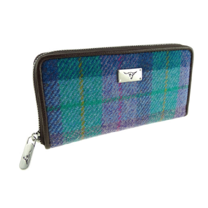 Harris_Tweed_Purse_Green_and_Purple_Tartan_1