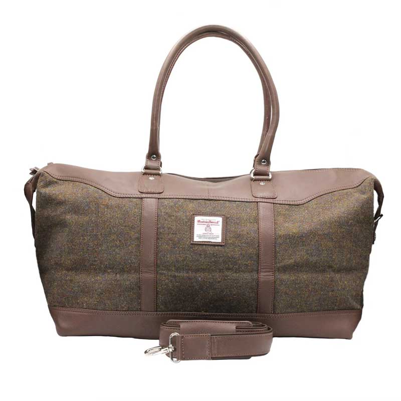 Harris_Tweed_Brodie_Leather_Travel_Bag_Brown_Mix Harris_Tweed_Brodie_Leather_Travel_Bag_Brown_Mix