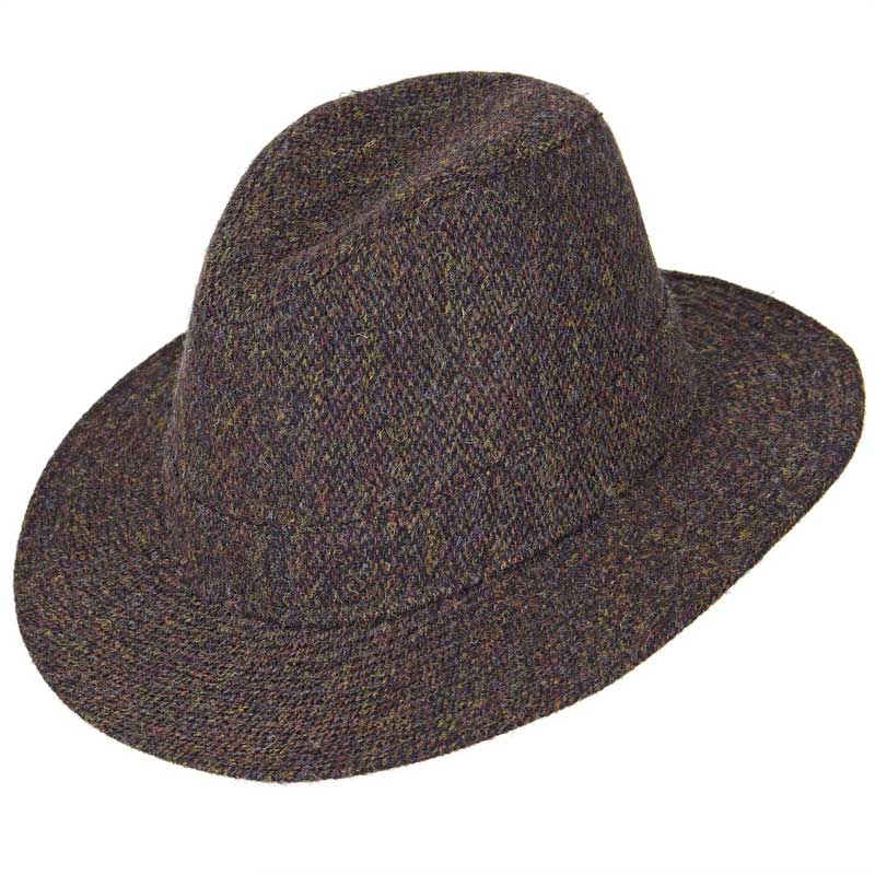 Denholm_Harris_Tweed_Fedora_Hat_Brown_barleycorn Denholm_Harris_Tweed_Fedora_Hat_Brown_barleycorn